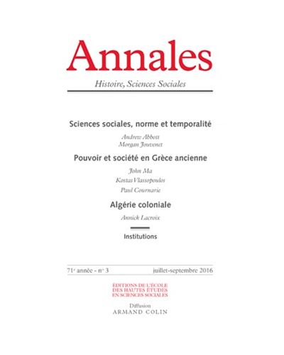 Annales histoire sciences sociales 2016/3