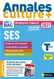 Annales Bac 2021 Sciences Economiques et Sociales - Terminale - Culture +