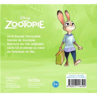 ZOOTOPIE - Mon histoire à écouter - L'histoire du film - Livre CD - Disney
