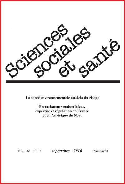 Revue sciences sociales et santé - Volume 34 n°3 - Septembre 2016