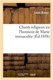 Chants religieux en l'honneur de Marie immaculée