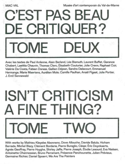 C'est pas beau de critiquer ?