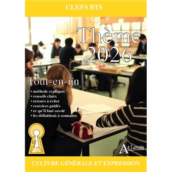 BTS Culture générale et expression Thème 2026