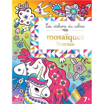 Mosaïques mousse - licornes - pochette avec accessoires
