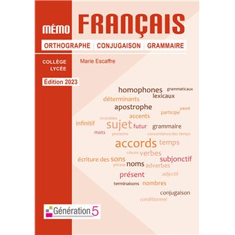 Mémo français orthographe-conjugaison-grammaire