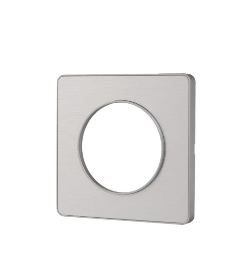 Plaque de finition 1 poste aluminium brossé Odace Équipements