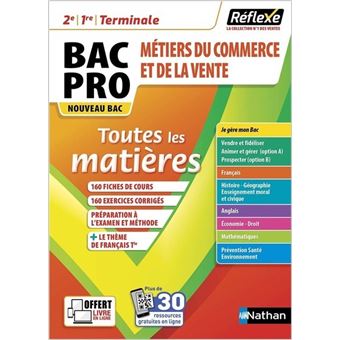 Bac Pro Métiers du commerce et de la vente - Toutes les matières