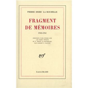 Fragment De Memoires - 