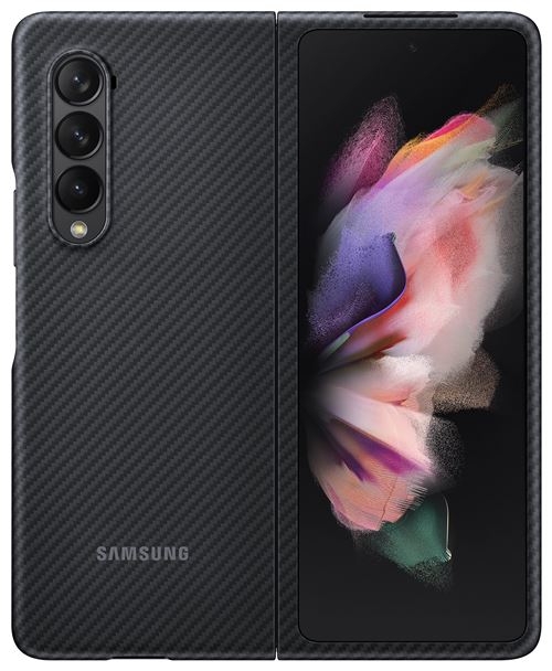 Coque pour Galaxy Z Fold3 en Aramide avec Fonction Stand Samsung Noir