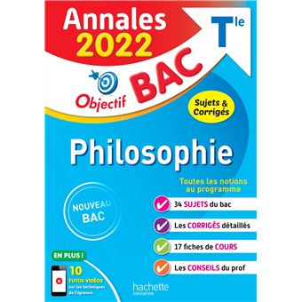 Annales Objectif BAC 2022 Philosophie