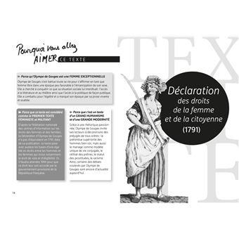 Déclaration des droits de la femme et de la citoyenne (oeuvre au programme Bac 2024, 1re G & T)