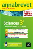 Annales du brevet Annabrevet 2022 Physique-chimie, SVT, Technologie 3e