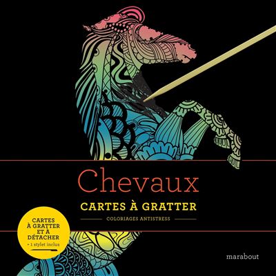 Livre à gratter  Chevaux