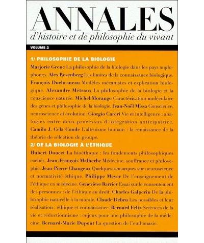 Annales d'histoire et de philosophie du vivant, n°2