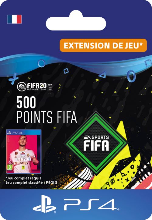 Code de téléchargement FIFA 20 Ultimate Team 500 points PS4