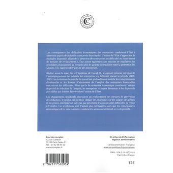 Les dispositifs de l'Etat en faveur des salariés des entreprises en difficulté