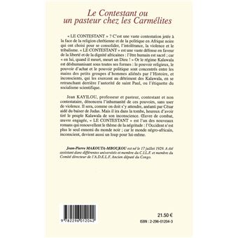 Le contestant ou un pasteur chez les carmélites
