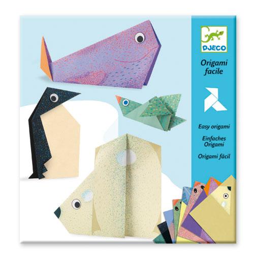 Origami facile Les animaux polaires Djeco