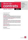 Revue des contrats N°4-2021