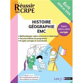 Histoire Géographie EMC - Epreuve écrite d'application - Admissibilité - 2024-2025