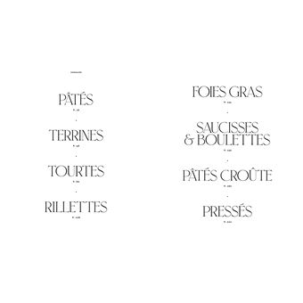 Terrines, rillettes, saucisses & pâtés croûte