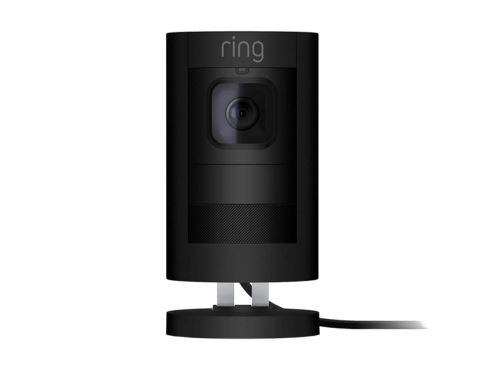 Ring Stick Up Camera Wired Zwart - 1080p HD Bewakingscamera met Bewegingssensor