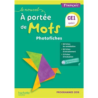 Le Nouvel A portée de mots CE1 - Photofiches + CD