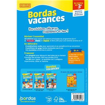 Bordas Vacances - Je rentre en 3e