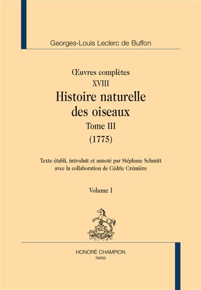Histoire naturelle des oiseaux, Volume 1