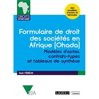 Formulaire de droit des sociétés en Afrique (Ohada)