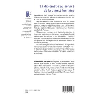 La diplomatie au service de la dignité humaine