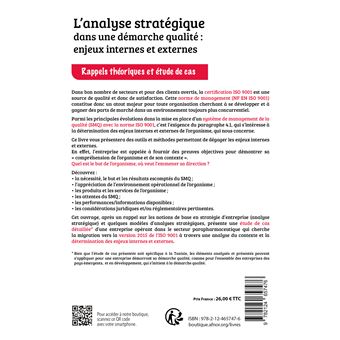 L'analyse stratégique dans une démarche qualité : enjeux internes et externes