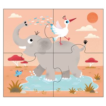 3 Premiers puzzles - Animaux autour du monde