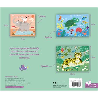 3 Premiers puzzles - Animaux autour du monde