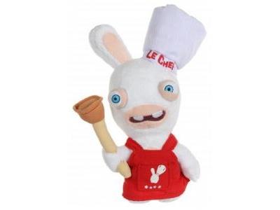 Peluche Lapins Crétins 3 Sons Cuisinier 22 cm
