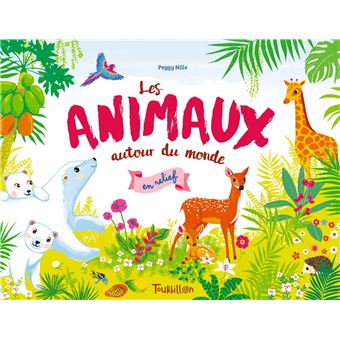 Les animaux autour du monde en relief