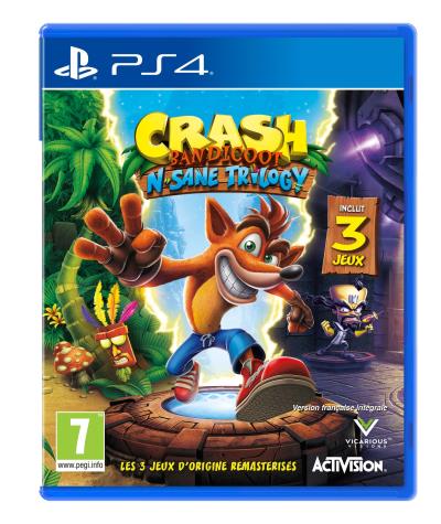 Pochette avant du jeu Crash Bandicoot N.Sane Trilogy PS4