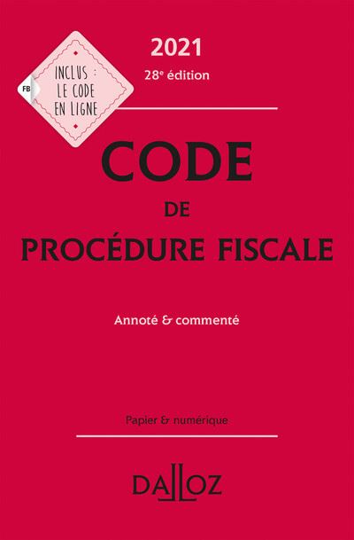 Code De Proc dure Fiscale 2021 Annot Et Comment 28 me dition code-de-proc-dure-fiscale-2021-annot-et-comment-28-me-dition