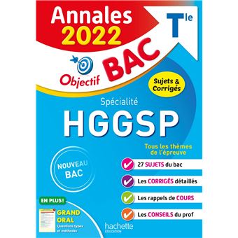 Annales Objectif BAC 2022 Spécialité Histoire-Géo