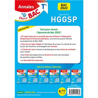 Annales Objectif BAC 2022 Spécialité Histoire-Géo