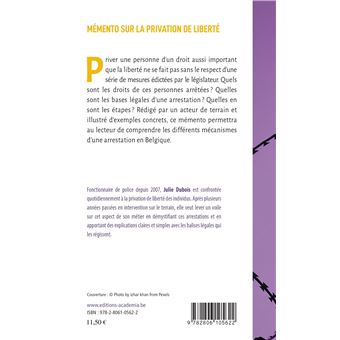 Mémento sur la privation de liberté