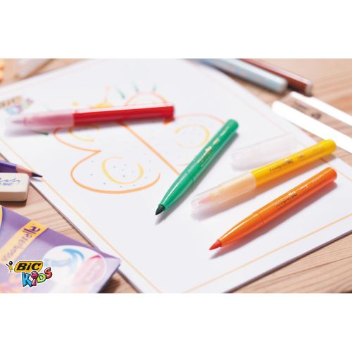 BIC Kids Visaquarelle Feutres de Coloriage avec Pointe Pinceau - Couleurs  Assorties, Etui Carton de 10 - Crayons-Feutresfavorable à acheter dans  notre magasin