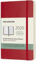 Agenda 2020 Semainier Poche Rouge Souple
