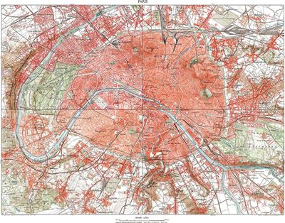 Plan de paris en 1887