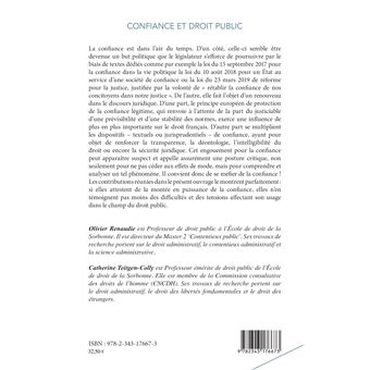 Confiance et droit public