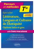 Spécialité Littérature, Langues et Cultures de l'Antiquité et option. Terminale.