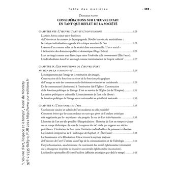 L'oeuvre d'art, l'espace et le temps