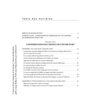 L'oeuvre d'art, l'espace et le temps