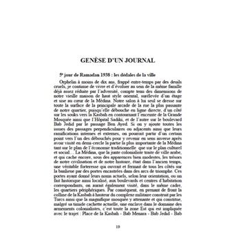 Devoir de mémoire, Journal d'un Sadikien