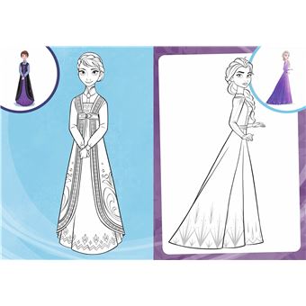 LA REINE DES NEIGES 2 - Mes coloriages avec stickers - DISNEY